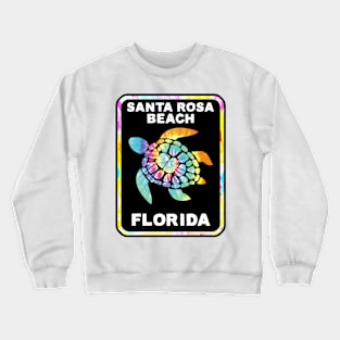 Santa Rosa Beach Florida Sea Turtle Sticker Crewneck Sweatshirt